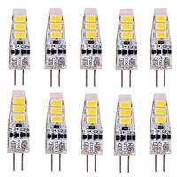YWXLight 10 pcs G4 3W 6 SMD 5730 500-700 lm Warm White / Cool White T Decorative LED Bi-pin Lights DC 12 V