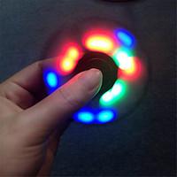 YWXLIGHT Fidget spinner led Light Fidget Spinner Finger ABS EDC Hand Spinner Tri For Kids Autism ADHD Anxiety Stress Relief Focus