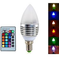 YWXLIGHT 1pcs E14 5W 3 Integrate LED 400LM RGB Dimmable/Decorative Candle Bulbs AC 85-265V