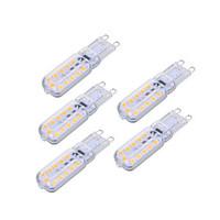 YWXLight 5 pcs Dimmable 6W G9 LED Light 22 SMD 2835 450-550lm Warm/Natural/Cool White AC 220/110V