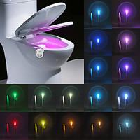 YWXLight IP65 16 Colors Motion Activated Toilet Night light Fit Any Toilet-Water-resistant Bathroom Night Light Easy Clean -For Midnight Convenience