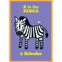 Z is for Zebra | Personalised Card