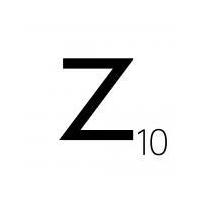 \'Z\' Scrabble Letter White Wall Tile - 100x100x6.5mm