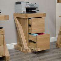 Z Solid Oak Filing Cabinet