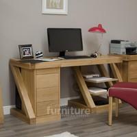 z solid oak designer large desk