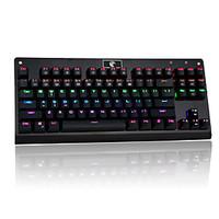 z 77 multicolor backlit 87 keys mechanical gaming keyboard with blue s ...