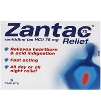 zantac 75 relief 6 tablets