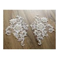 Zara Beaded Couture Bridal Lace Appliques Ivory