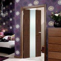 Zaragosa Walnut Door with Frosted Safety Glass