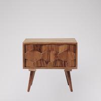 Zabel bedside table in Acacia