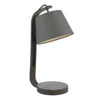 ZAK4239 Zakara Table Lamp With Black Grey Linen Shade