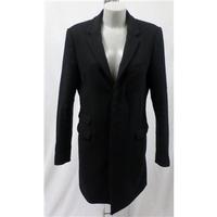 Zadig & Voltair Homme Size S Black Single Breasted Wool Overcoat Zadig & Voltair - Size: S - Black - Coat
