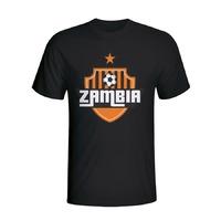 zambia country logo t shirt black kids