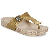 zaxy fashion flat womens flip flops sandals shoes in gold