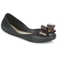 zaxy start glitter bow womens shoes pumps ballerinas in black