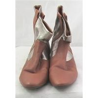 Zara TRF, size 6.5/40 tan and sliver ankle boots