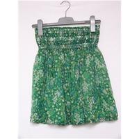 zara size m green pleated skirt