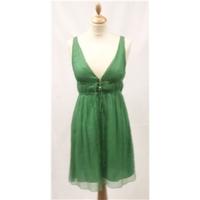 Zara Size 8 Green Fully Lined Silk Sleeveless Mini Dress Zara - Size: S - Green - Mini dress