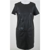 Zara, size XS black & grey dress with faux leather panel