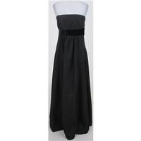 zara size l black full length dress