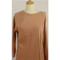 zara woman bronze long sleeve loose top size 14