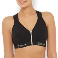 zbra silver breathable mesh sports bra