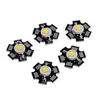 ZDM 1W High Power Cool White Color LED Module with Aluminum PCB (3.0-3.4V, 5PCS)