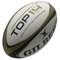 Zenon Top 14 Rugby Training Ball White/Black/Gold - size 5