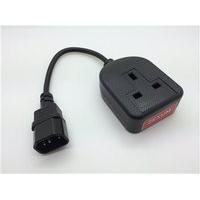 zexum deluxe iec c14 male to 13a 1 gang uk mains socket adapter