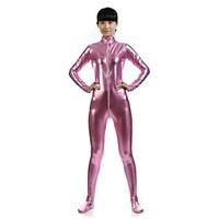 Zentai Suits Ninja Zentai Cosplay Costumes Pink Solid Leotard/Onesie / Zentai / Catsuit Spandex / Shiny Metallic UnisexHalloween /