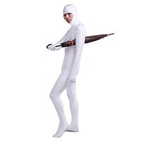 Zentai Suits Ninja Zentai Cosplay Costumes White Solid Catsuit Lycra Unisex Halloween / Christmas