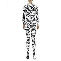 Zentai Suits Ninja Zentai Cosplay Costumes White Animal Print Leotard/Onesie / Zentai Lycra / Spandex Unisex Halloween / Christmas