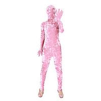 Zentai Suits Ninja Zentai Cosplay Costumes Pink Solid Leotard/Onesie / Zentai Velvet Unisex Halloween / Christmas