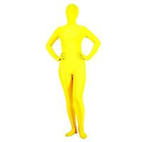 zentai suits ninja zentai cosplay costumes yellow solid leotardonesie  ...