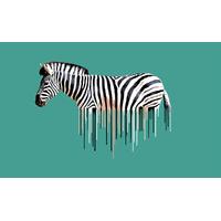 Zebra - Green By Carl Moore