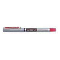 Zebra DX5 Rollerball Liquid Ink Pen Fine Needle Point (Red) - (Pack of 10 Pens)