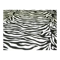 zebra animal print polycotton dress fabric black white