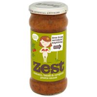 zest tomato basil oregano pasta sauce 340g