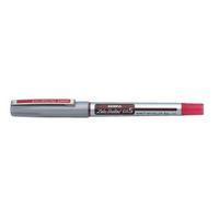 zebra dx5 rollerball liquid ink pen fine needle point red pack of 10