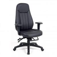 Zeus managers chair in black leather fac