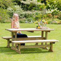 Zest Madison Table and 2 Bench Set