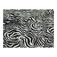 Zebra Animal Print Cotton Poplin Fabric Black & White