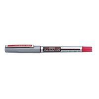 Zebra DX5 Rollerball Liquid Ink Pen Fine Needle Point (Red) - Pack of 10 Pens