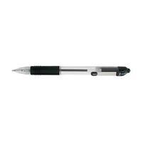 Zebra Z-Grip Retractable Ballpoint Pen Metal Clip Medium (Black) - (Pack of 12 Pens)