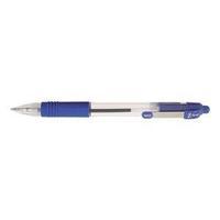 Zebra Z-Grip Retractable Ballpoint Pen Metal Clip Medium (Blue) Pack of 12 Pens