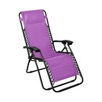 zero textilene gravity chair in purple