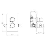 Zeal Concealed Thermostatic Shower Mixer