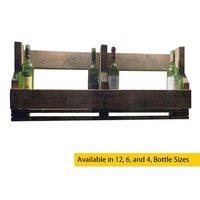 Zexum Handmade Rustic Solid Wood Reclaimed Wine And Glass Rack