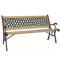 zexum iron hardwood classic garden park bench