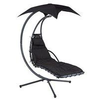 Zexum Black Swinging Helicopter Garden Relaxation Dream Chair